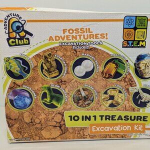 NWT! Adventure Club 10-in-1 Fossil Adventures! Excavation Kit